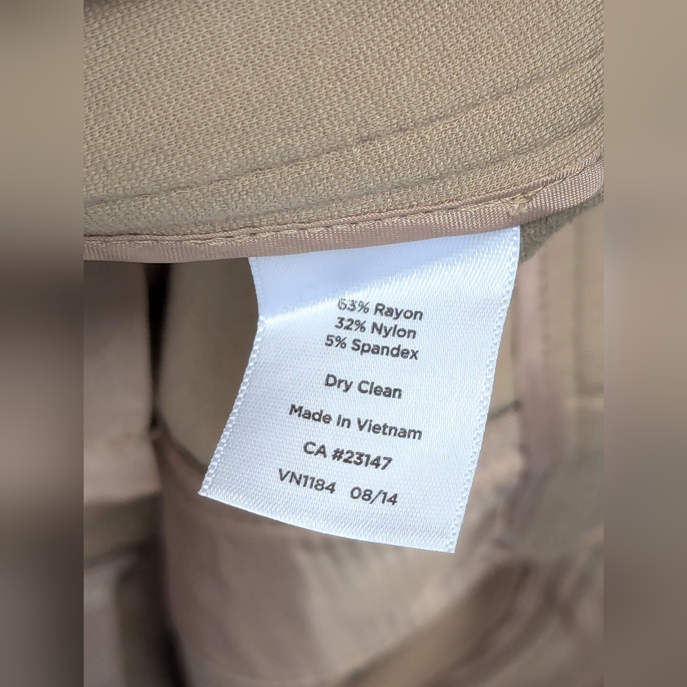 TALBOTS Signature Beige Ponte Ankle Pants, Size 10 - Picture 6 of 9